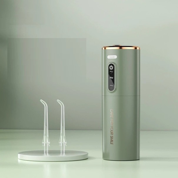 Prenosná nabíjacia ústna sprcha 280 ml s USB nabíjaním 3 režimy čistenia zubov IPX7 vodotesná 360° otočná tryska ružová biela zelená zelená