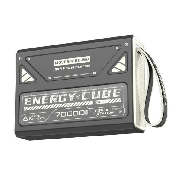 Přenosná powerbanka Rychlé nabíjení 140 W 70000 mAh Digitální displej Poutko na zápěstí Šedá Na cesty kempování i práci v terénu 1