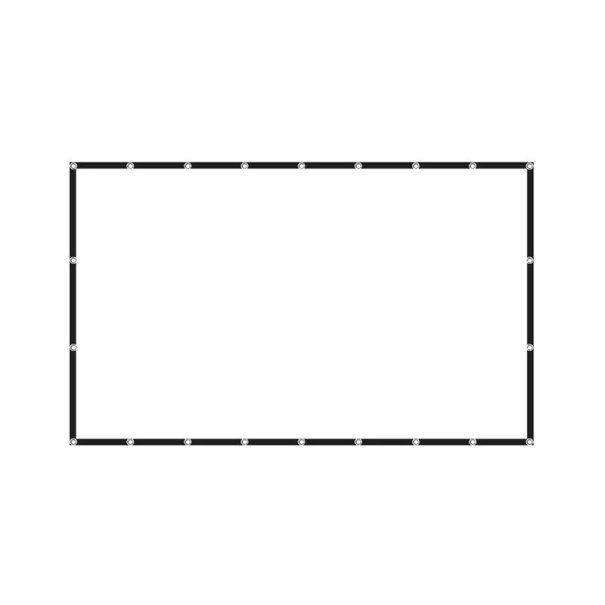 Prenosné skladacie projekčné plátno 508 cm 200" 16:9 Vysoká Hustota Biele Mäkké pre Vnútorné i Vonkajšie Použitie Laser 1