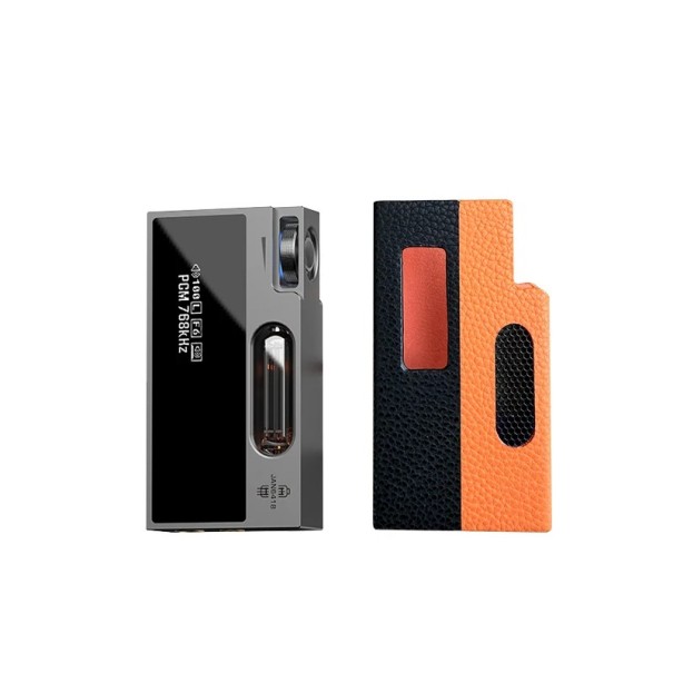 Přenosný USB DAC zesilovač s elektronkou a tranzistorem duální režim HiFi adaptér vyvážený výstup do 300 ohmů s obalem na cesty šedo-oranžová