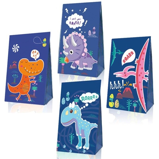 Presentpåse med dinosaurier 6 st