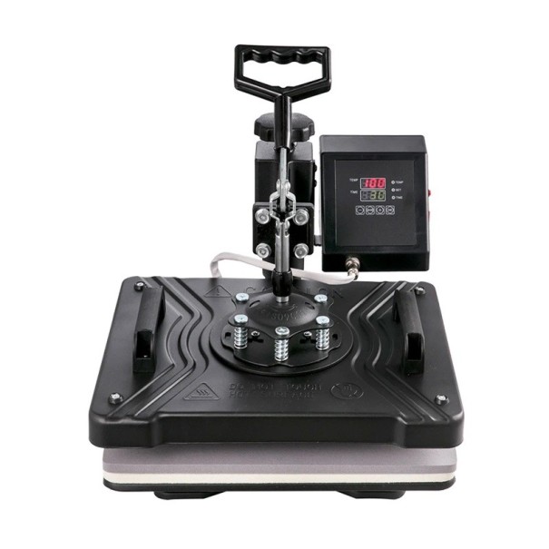 Presse à transfert thermique multifonction 8 en 1 Impression sur tasses, assiettes, casquettes, textile 38,5 x 29,5 cm 1250W écran LCD bras rotatif 1