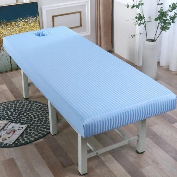 Prestieradlo na masážne lehátko 190x70cm Elastický ochranný poťah SPA Wellness Kozmetika Hygienický priedušný materiál modrá