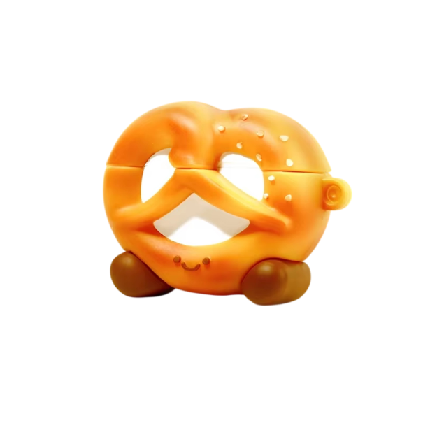 Pretzel 3D silikoneetui til AirPods Pro 2 Beskyttelse mod ridser, fald og snavs Sødt design 1