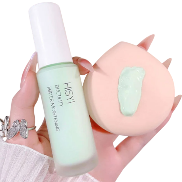 Primer naturale trasparente per trucco Crema base illuminante Base naturale per uniformare il tono della pelle e idratare prima del trucco verde