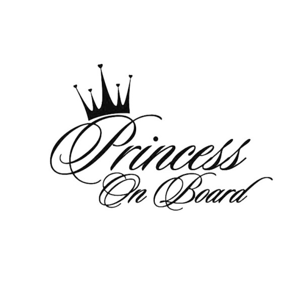 Prinsesse ombord bilklistermærke 3