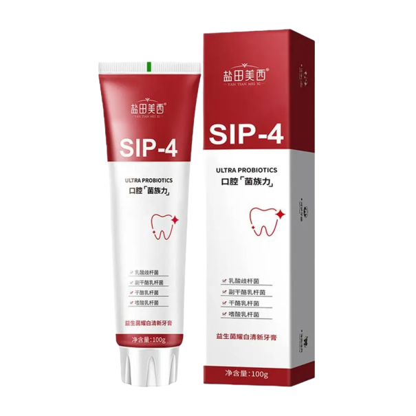 Probiotisk tandkräm Whitening tandkräm ljusnar upp och tar bort fläckar. Tandkräm för frisk andedräkt 100 g
