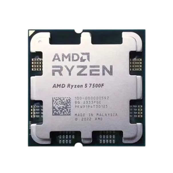 Procesor AMD Ryzen 5 7500F 5,0 GHz 6 rdzeni 12 wątków 32 MB pamięci podręcznej Gniazdo AM5 DDR5 5200 MHz Wydajny CPU do komputerów gamingowych i pracy 1