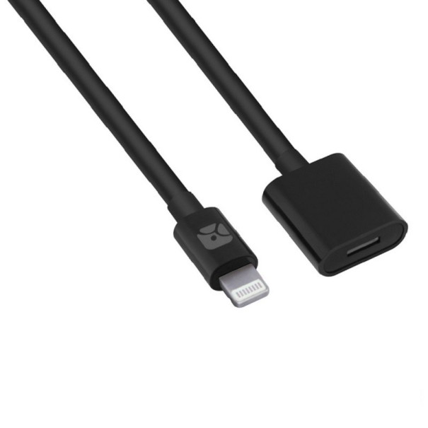 Prodlužovací kabel pro Apple iPhone Lightning (f) / Lightning (m) K146 černá