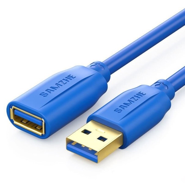 Prodlužovací kabel USB 3.0 M/F K1007 modrá 1 m