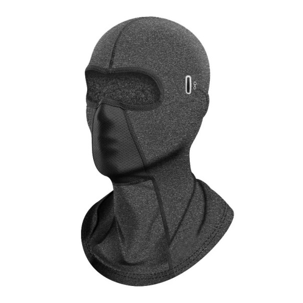 Prodyšná kukla 43 x 33 cm Ochrana proti mrazu a větru Otvor na brýle Polyester bavlna Kukla pod helmu na lyže kolo motorku šedá