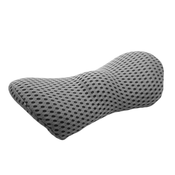 Prodyšný paměťový pěnový polštář 32 x 24 x 13 cm Spací a bederní opěrka do auta i na postel Ergonomický interiérový doplněk pro pohodlí šedá