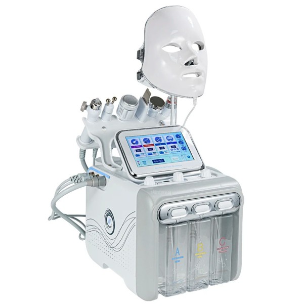 Profesionální 7v1 HydraDermabraze Přístroj na Čištění a Omlazení Pleti s LED Maskou a Rádiofrekvencí pro Kosmetické Salony 1