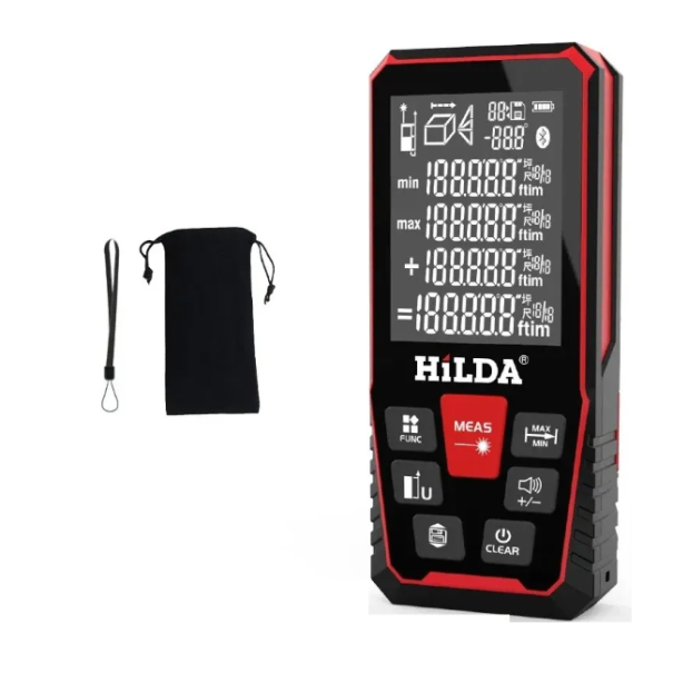 Professional Laser Distance Meter HILDA 120 m with Angle Sensor, Data Memory and Multi-Mode Calculation 1