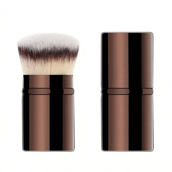 Professional Retractable Makeup Brush 6.5 x 3.2 cm Blush Brush Foundation Loose Powder Ultra Soft Wool Fibres Cosmetic Brush 1