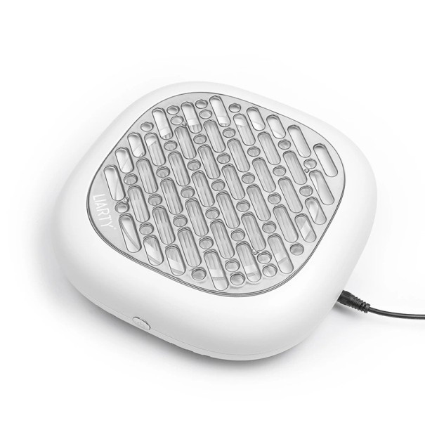 Professionel 130W børsteløs neg støvsuger Effektiv støvsuger med ventilator og 2 filtre Stærk sugning Forskellige farver til manicure og pedicure grå