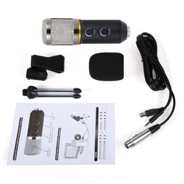 Professionel lommemikrofon J1578 sort