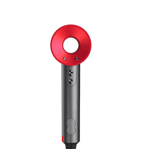 Professionele föhn met stylingconcentrator 29 x 10 x 7,8 cm Föhn met infraroodlicht en drie standen 1500 W 210-240 V EU-stekker rood
