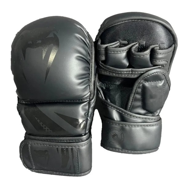 Professionella boxningshandskar MMA handskar Träningshandskar för män och kvinnor svart S