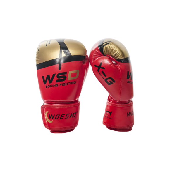 Professionelle Boxhandschuhe 12 oz. Boxtrainingshandschuhe für Männer geeignet rot