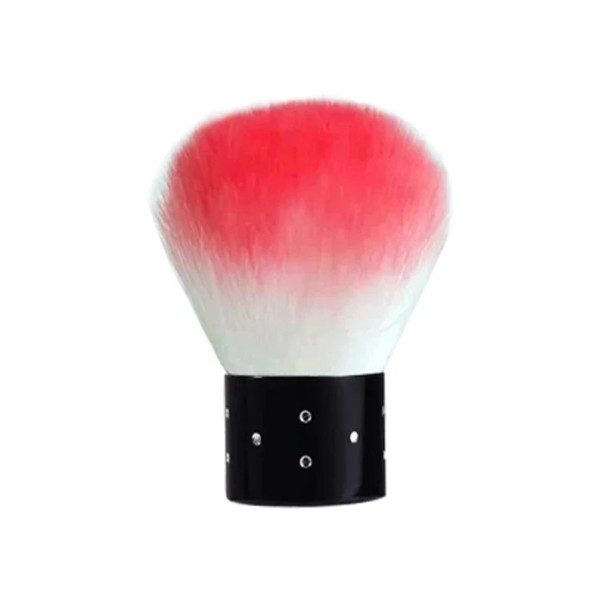 Professioneller kosmetischer Pinsel runde Form Schwamm Mehrzweck Make-up Pinsel für Puder, Staub und Make-up Feine Fasern dunkelrosa