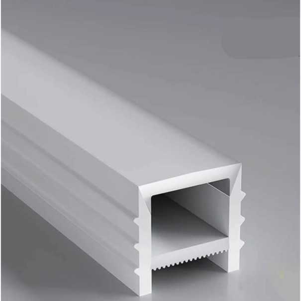 Profilo LED in silicone 16 x 16 mm Senza bordo Lunghezza 1 m Flessibile Con diffusore Bianco Installazione incassata nella scanalatura Per striscia 1