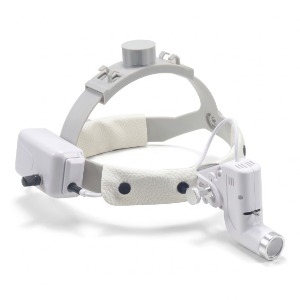 Projecteur LED dentaire – lampe frontale pour loupes dentaires 5W avec point lumineux réglable, batterie sans fil 3,7 V, 5000K, blanche 1