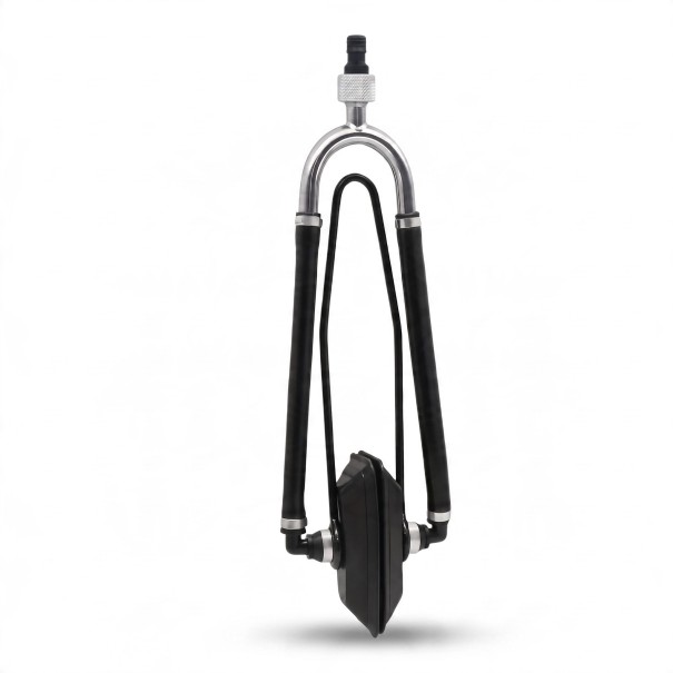 Prolunga per motore marino Doppio tubo Distribuitore in acciaio inox Tappi auricolari Da 60 HP Lunghezza 43 cm Attacco rapido per tubo 1