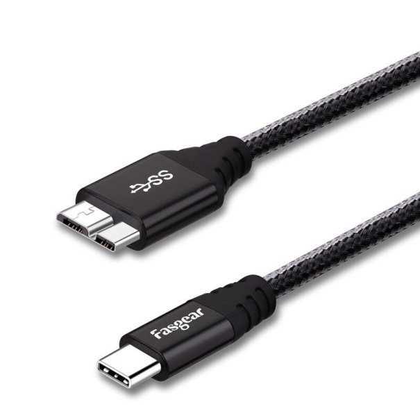 Propojovací kabel USB-C 3.0 na Micro USB-B M/M K1019 černá 30 cm