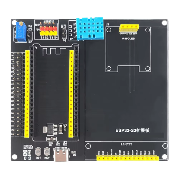 Προσαρμογέας για την αναπτυξιακή πλακέτα ESP32-S3 με θύρα USB-C Μονάδα μετατροπής τάσης για μικροελεγκτές και έργα IoT προγραμματισμού 1