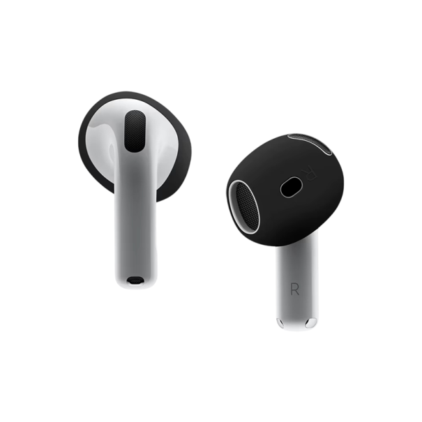 Προστατευτικά σιλικόνης για AirPods 4ης γενιάς Ακουστικά Αντιολισθητικά προστατευτικά 1 ζεύγος για ακουστικά Αξεσουάρ για Apple AirPods 2024 μαύρο
