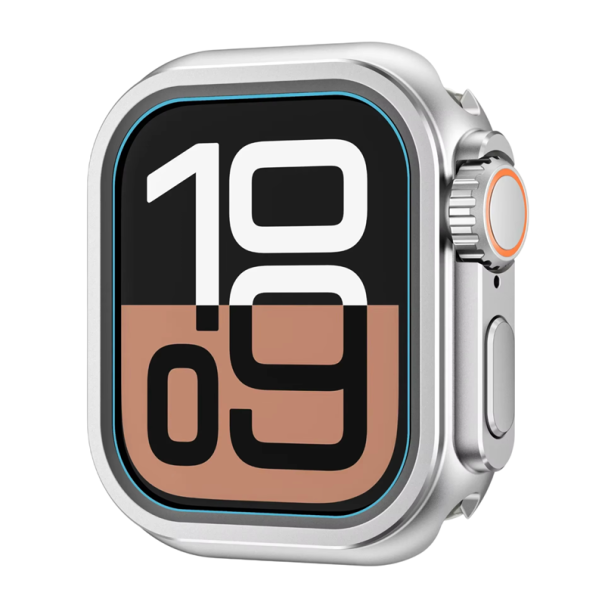 Προστατευτική θήκη πλαισίου για Apple Watch 46 mm Series 10 Μεταλλικός προστατευτικός bumper από ανοξείδωτο χάλυβα Θήκη για έξυπνα ρολόγια iWatch Στυλάτος προστατευτικός bumper ασημί