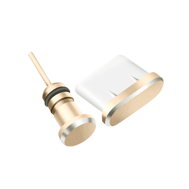 Προστατευτικός σύνδεσμος USB-C και 3,5 mm jack Προστασία θυρών για Samsung S8 S9 S10 Note 8 9 Huawei P10 P20 P30 SIM υποδοχή Ακουστικά Φόρτιση χρυσό