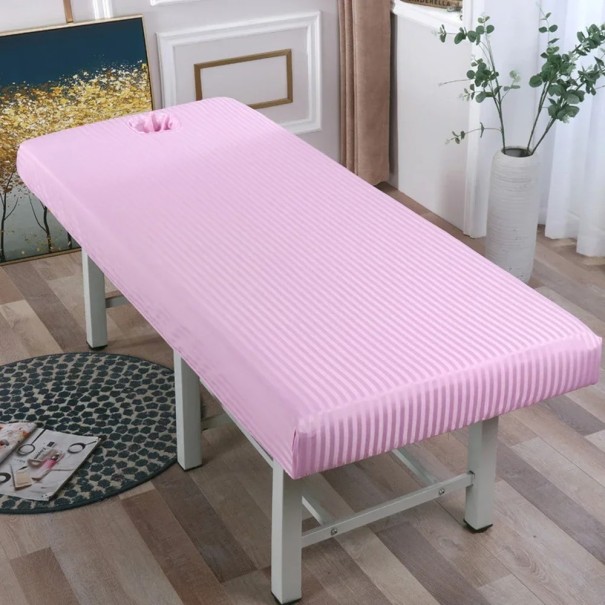 Prostěradlo na masážní lehátko 180x60 cm Elastický ochranný potah SPA Wellness Kosmetika Hygienický prodyšný materiál růžová