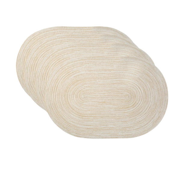 Prostírání na jídelní stůl žáruvzdorné a protiskluzové podložky 45 × 30 cm omyvatelné prostírání na stůl do kuchyně a jídelny krémová
