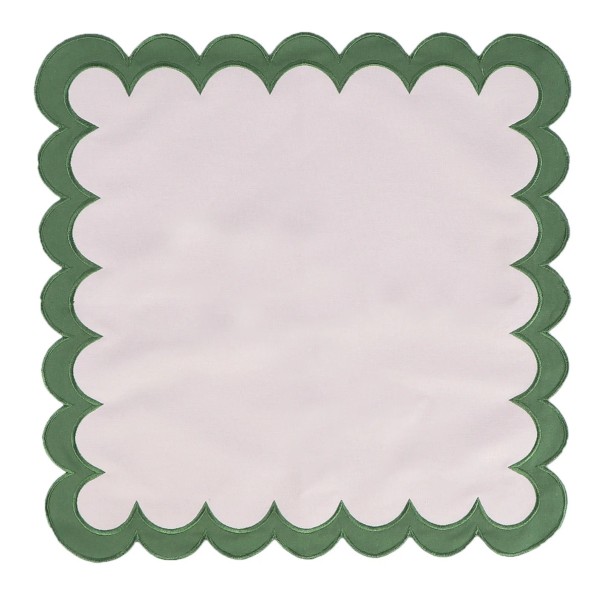 Prostirne din bumbac 45,7 x 45,7 cm 100% bumbac Mare pătrat cu margine ondulată Decorativă din două culori pentru masă bej