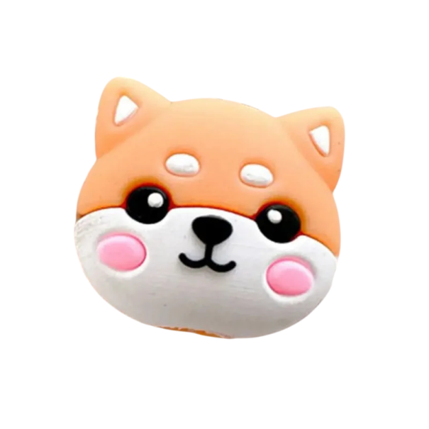 Proteção de cabo em silicone com motivo de cão Capa protetora para cabos de iPhone Plástico macio Decoração e proteção do conector 1