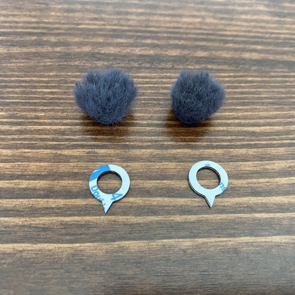 Protección contra el viento para micrófono de cámara 10 uds. gris