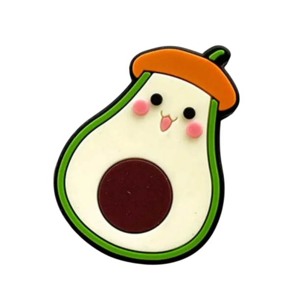 Protecție din silicon pentru cablu cu motiv de avocado Mască de protecție pentru cablurile iPhone Plastic moale Decorație și protecție pentru conector portocale