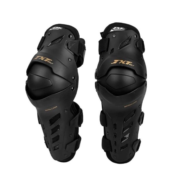 Protecții pentru genunchi pentru motocicletă cu curele ajustabile 26–50 cm 22–30 cm 24–33 cm protecție împotriva căderilor pentru ciclism negru