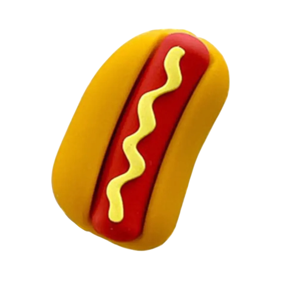 Protection en silicone de câble avec motif de hot-dog Protection de câble pour iPhone Plastique souple Décoration et protection du connecteur 1