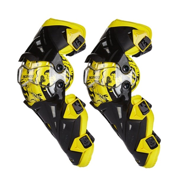 Protections de genoux de moto 2 pcs N37 jaune