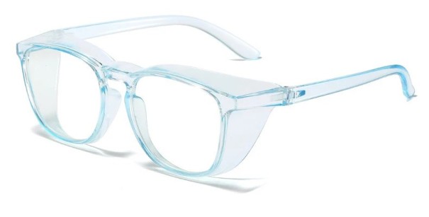 Protective Glasses 50 mm Lenses 143 mm Width Anti-Fog Side Shields Blue Light Protection Unisex Reading Glasses blue