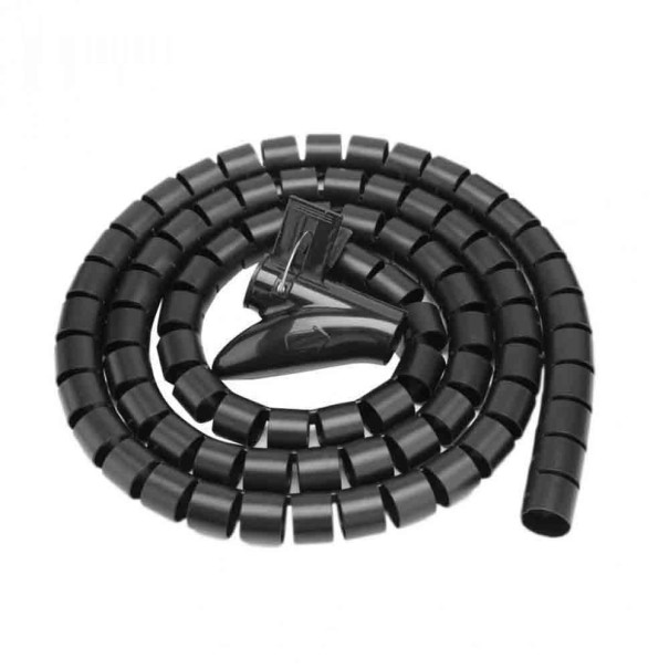 Protector cablu spiralat negru