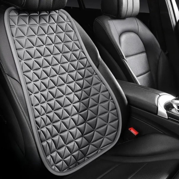 Protector de asiento de coche 3D con respaldo transpirable, almohadilla cómoda, fácil de limpiar, lavable, ajuste universal gris