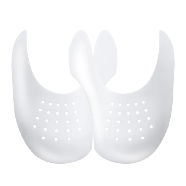 Protectores de pliegues para zapatos de hombre, 1 par, protectores de puntera, plantillas, refuerzos de forma, retención de la forma del zapato blanco
