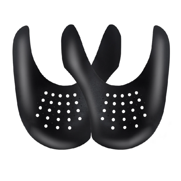 Protectores de pliegues para zapatos de hombre, 1 par, protectores de puntera, plantillas, refuerzos de forma, retención de la forma del zapato negro