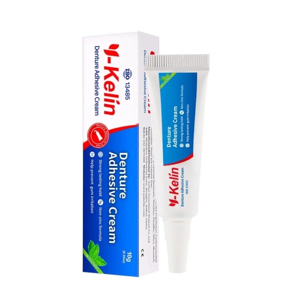 Proteslim 10 g Starkt fixeringslim för tillfällig fastsättning av proteser Lätt att applicera Snabbtorkande Starkt fäste 1
