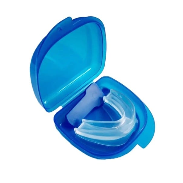 Protetor bucal noturno contra o ranger de dentes e o ronco - Placa dentária de silicone para dormir - Proteção contra bruxismo - Redução de ruído 1