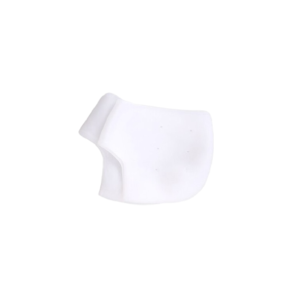 Protetor de calcanhar em silicone branco